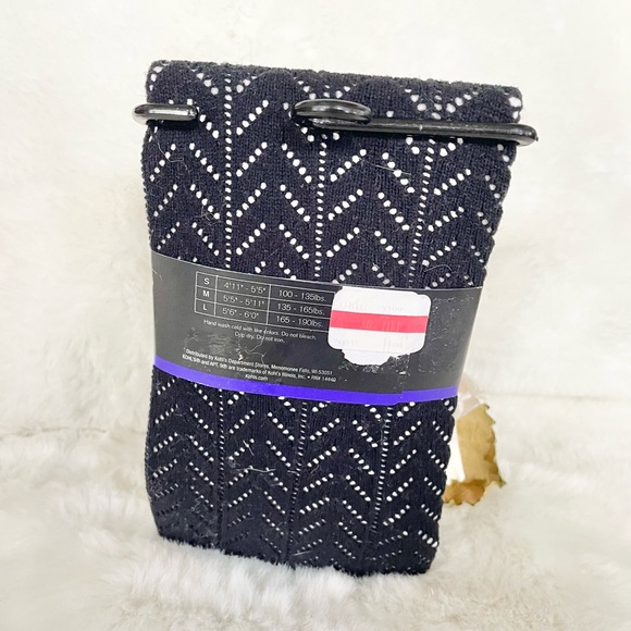 New with tags APT 9 SWEATER TIGHTS with see through design BLACK SZ SMALL 4’11”- - Picture 2 of 3